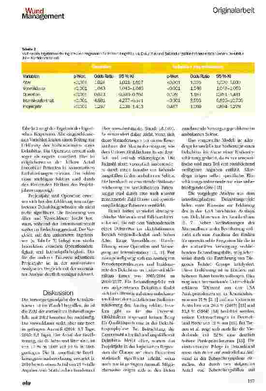 Vorschauseite 4: Veränderungen der Versorgungssituation in einem Universitätsklinikum können einen Anstieg von Prävalenz und Inzidenz des Dekubitus erklären