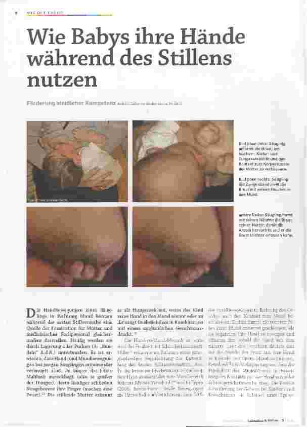 Vorschauseite 1: Wie Babys ihre Hände während des Stillens nutzen