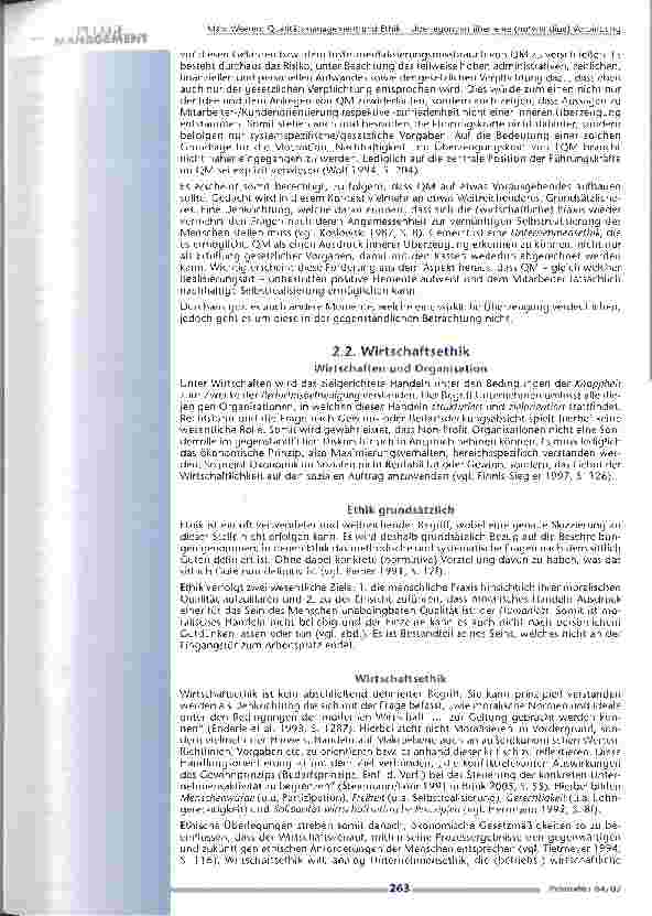 Vorschauseite 4: Qualitätsmanagement und Ethik -Überlegungen über eine (notwendige) Verbindung
