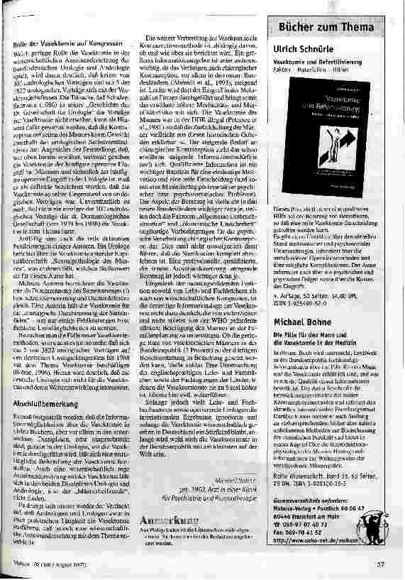 Vorschauseite 5: Vasektomie Geschichte und gegenwärtige Relevanz