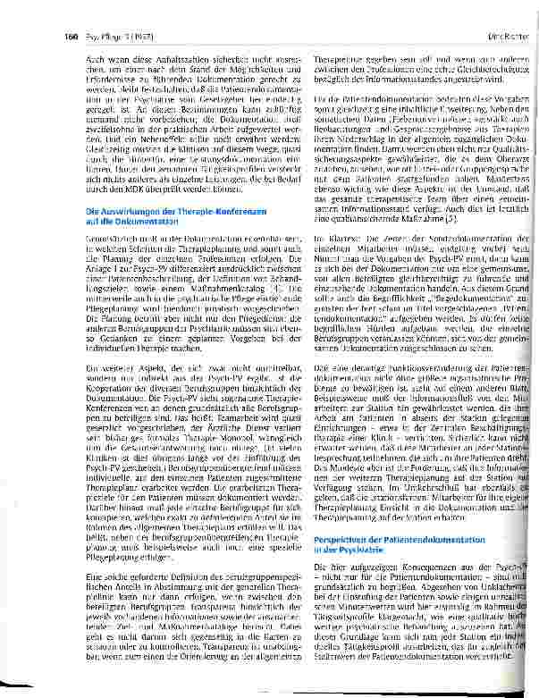 Vorschauseite 3: Patientendokumentaion in der Psychiatrie - Der Veränderungsdruck durch die Psychiatrie-Personalverordnung