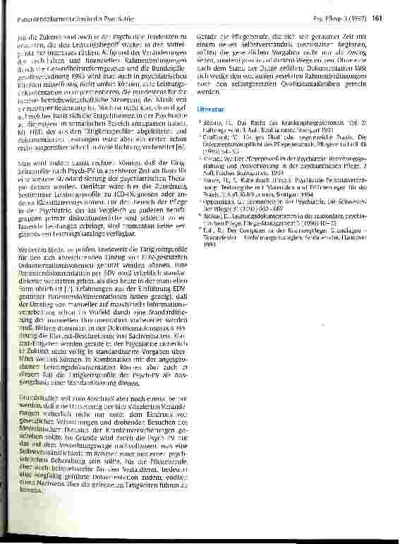 Vorschauseite 4: Patientendokumentaion in der Psychiatrie - Der Veränderungsdruck durch die Psychiatrie-Personalverordnung