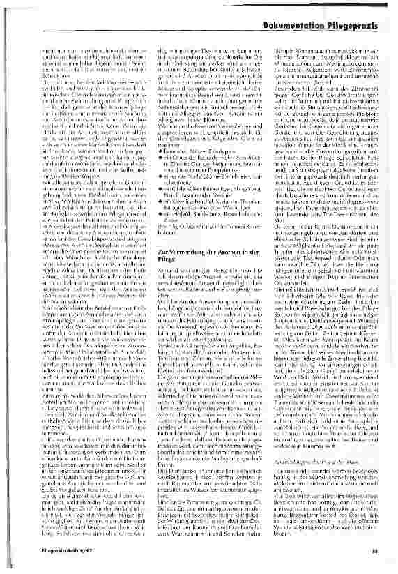 Vorschauseite 2: Aromen in der Pflege