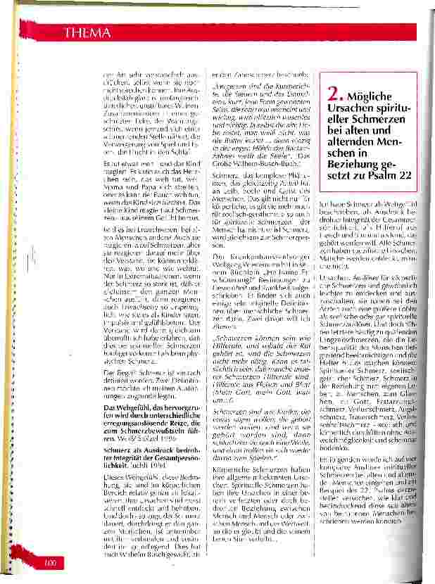 Vorschauseite 3: Spirituelle Schmerzen alternder und alter Menschen und ihre möglichen Hintergründe