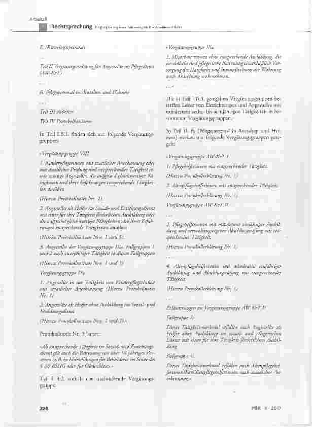 Vorschauseite 4: Eingruppierung einer Betreuungskraft Arbeiterwohlfahrt