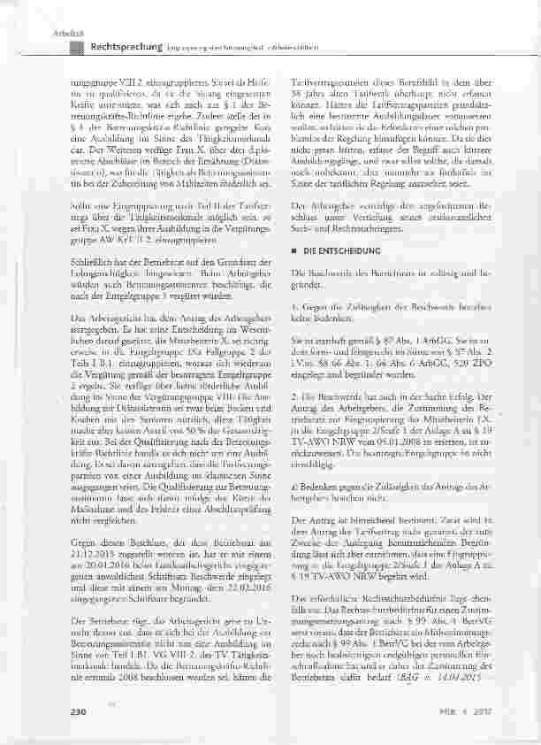 Vorschauseite 6: Eingruppierung einer Betreuungskraft Arbeiterwohlfahrt
