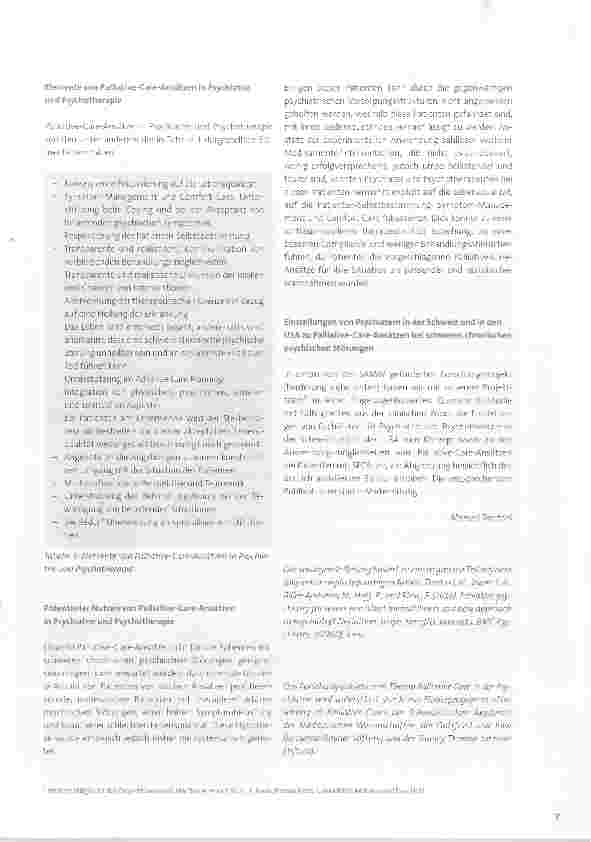 Vorschauseite 2: Palliative-Care-Ansätze in Psychiatrie und Psychotherapie
