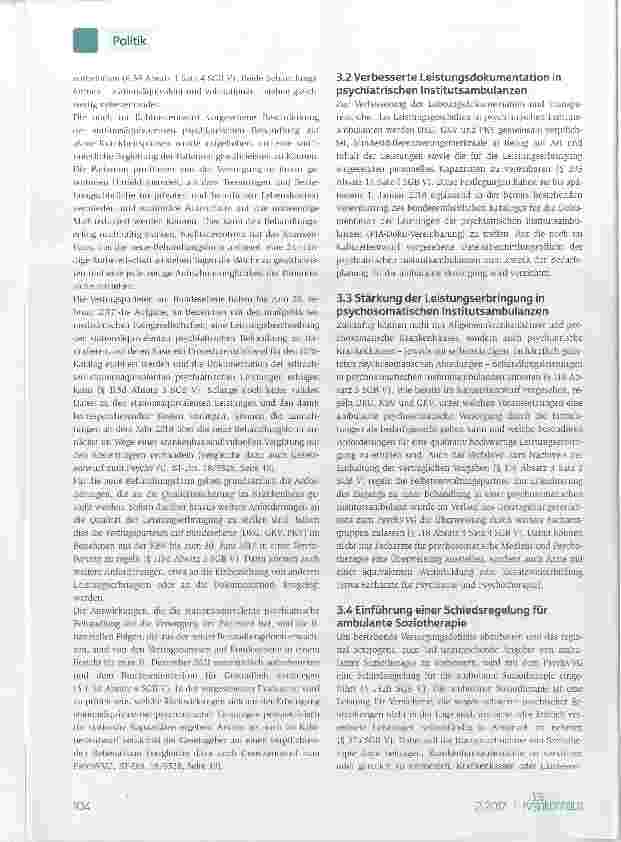 Vorschauseite 6: Das PsychVVG in der Gesamtschau