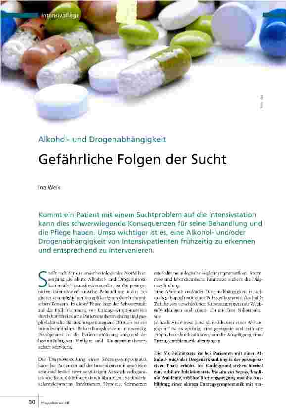 Vorschauseite 1: Gefährliche Folgen der Sucht
