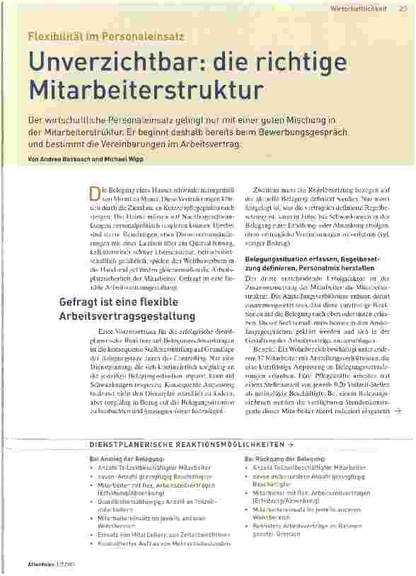 Vorschauseite 1: Unverzichtbar: die richtige Mitarbeiterstruktur