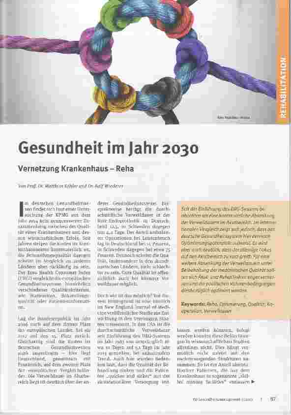 Vorschauseite 1: Gesundheit im Jahr 2030