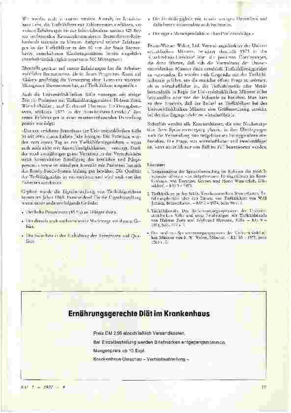 Vorschauseite 2: Tiefkühlkost im Krankenhaus