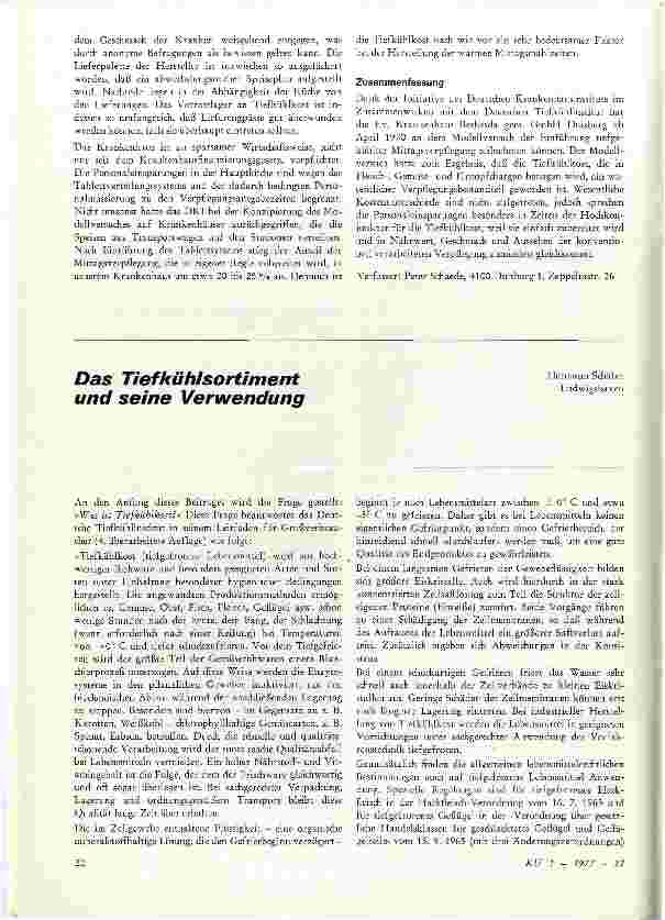 Vorschauseite 3: Tiefkühlkost im Krankenhaus