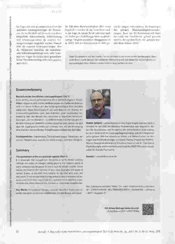 Vorschauseite 5: Arbeitsunfähig, erwerbsgemindert oder berufsunfähig? Beurteilung der beruflichen Leistungsfähigkeit (Teil 1)