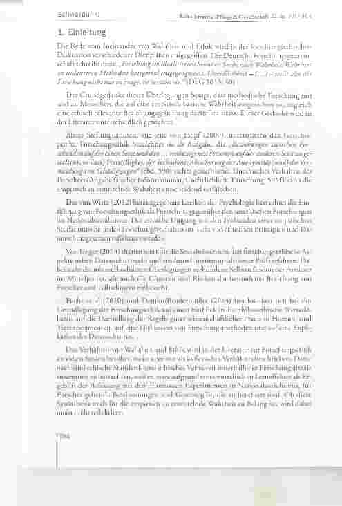 Vorschauseite 2: Über Wahrheit und Ethik in der Pflegeforschung