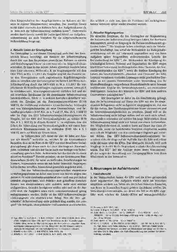 Vorschauseite 2: Die Aufsicht über die Kassenärztliche Bundesvereinigung nach dem GKV- Selbstverwaltungsstärkungsgesetz Ein Kommentar