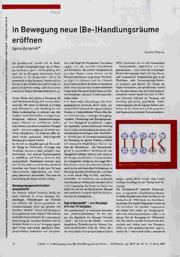Vorschauseite 1: In Bewegung neue (Be-)Handlungsräume eröffnen