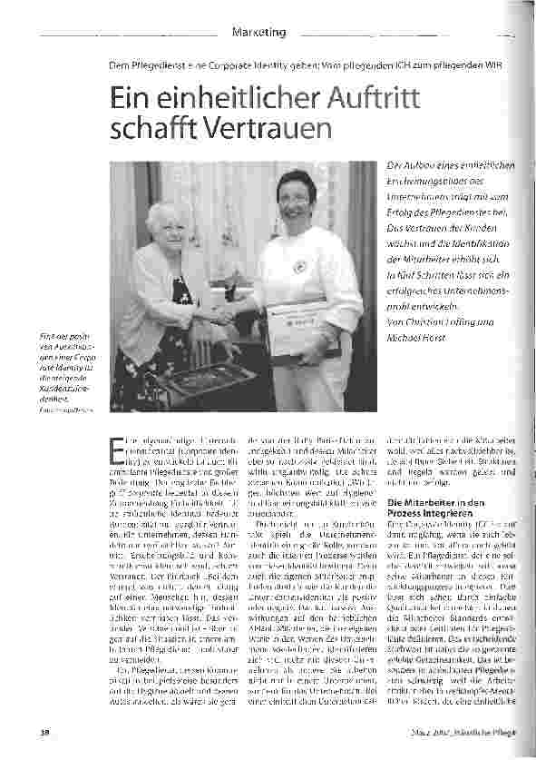 Vorschauseite 1: Ein einheitlicher Auftritt schafft Vertrauen