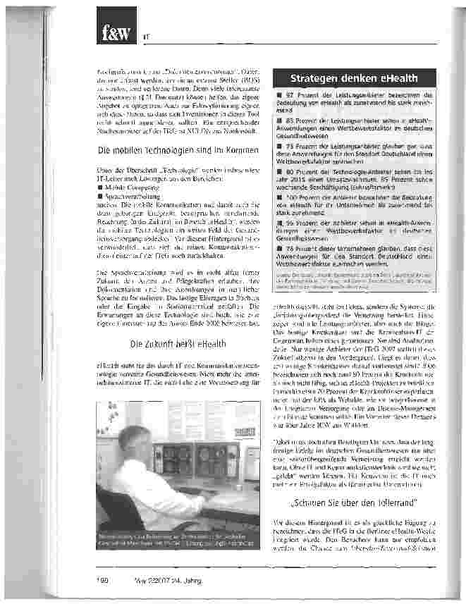 Vorschauseite 3: KIS war gestern: Die Zukunft heißt eHealth