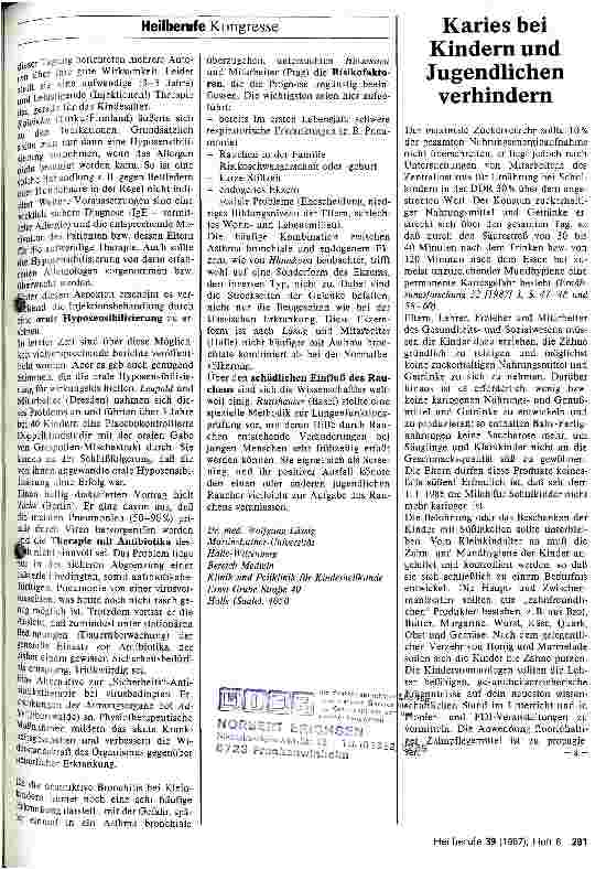 Vorschauseite 2: XII. Symposium der Arbeitsgruppe für Kinderbronchopeneumologie sozialistischer Länder