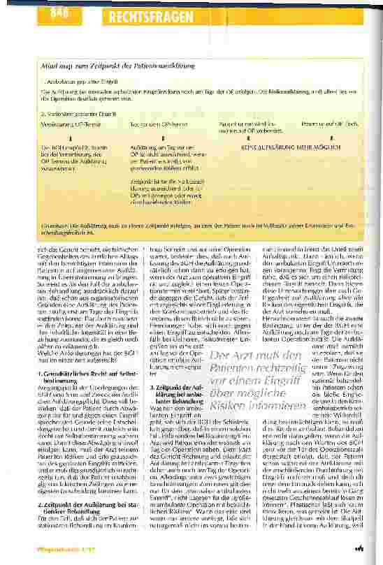 Vorschauseite 2: Wann und in welchem Umfang muß die Aufklärung erfolgen?