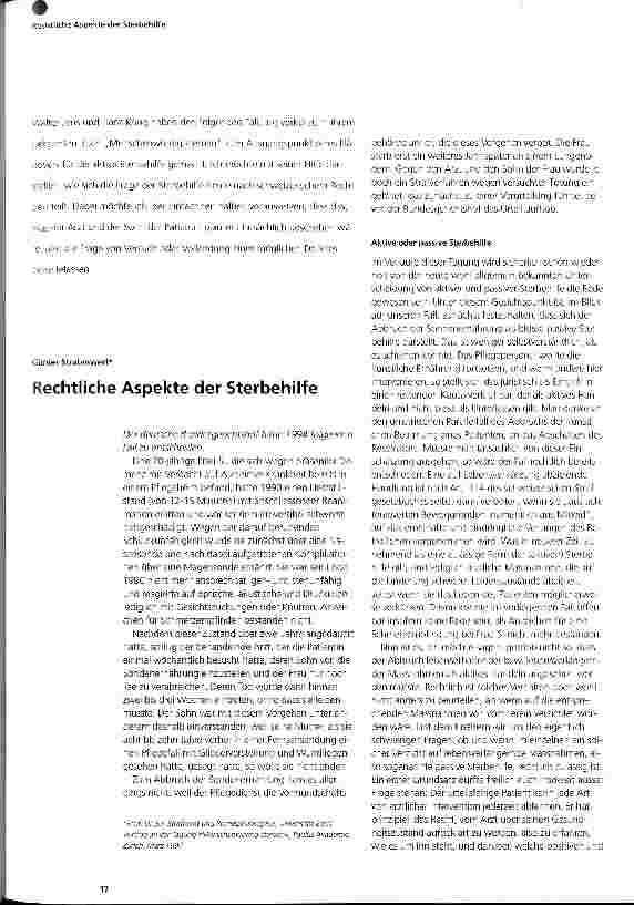 Vorschauseite 1: Rechtliche Aspekte der Sterbehilfe
