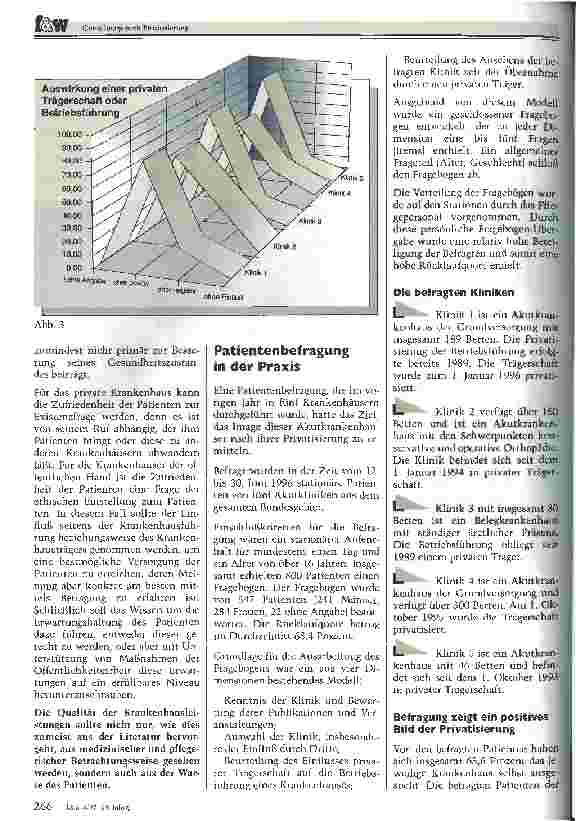 Vorschauseite 4: Gutes Image nach Privatisierung Ergebnisse einer Patientenbefragung in Akutkrankenhäusern
