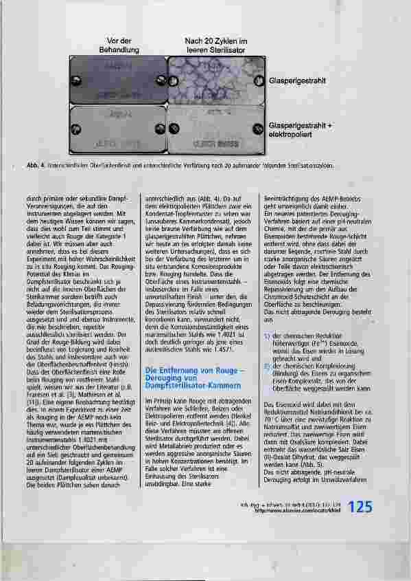 Vorschauseite 4: Die bräunlich verfärbte Sterikammer ein altes Problem und seine Lösung