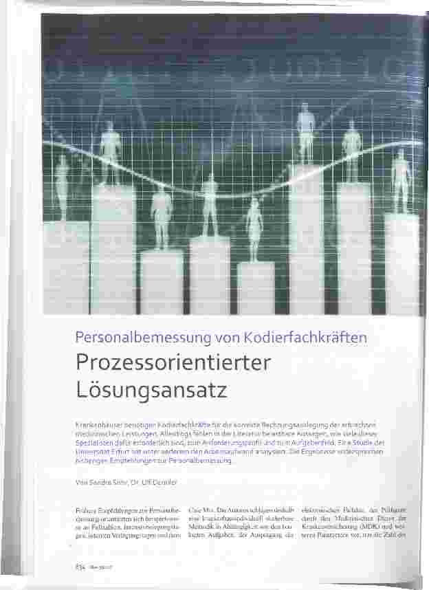 Vorschauseite 1: Personalbemessung von Kodierfachkräften Prozessorientierter Lösungsansatz