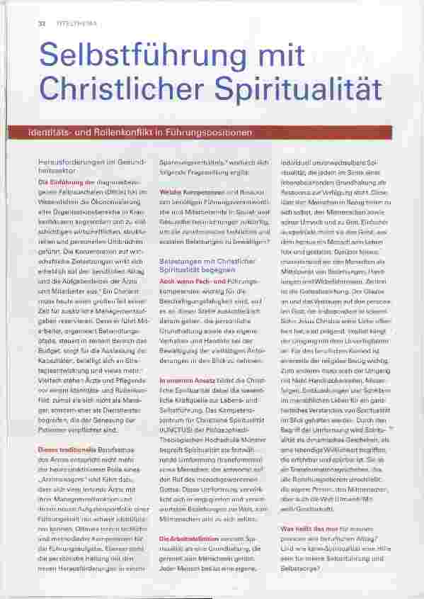 Vorschauseite 1: Selbstführung mit Christlicher Spiritualität