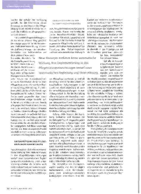 Vorschauseite 5: KOMPETENZORIENTIERTE PRÜFUNGEN IN DEN PFLEGEAUSBILDUNGEN