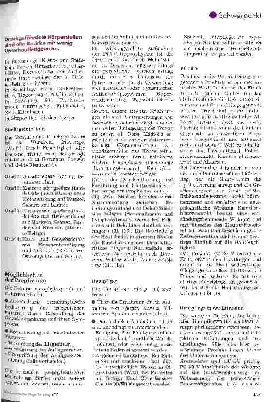 Vorschauseite 2: Die Hautpflege als unterstützende Dekubitusprophylaxe Untersuchung eines Hautpflegemittels zusätzlich zur Lagerung