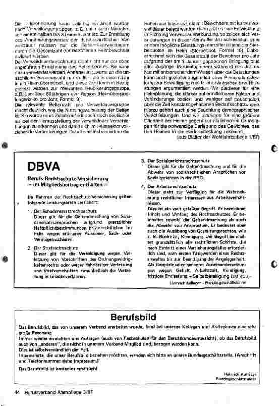 Vorschauseite 3: Problembereich Altenheime: Planung der stationären Altenheime