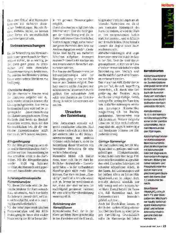 Vorschauseite 2: Die Ursachen der Harnsteinbildung