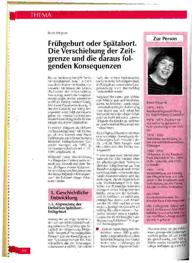 Vorschauseite 1: Frühgeburt oder Spätabort. Die Verschiebung der Zeitgrenze und die daraus folgenden Konsequenzen