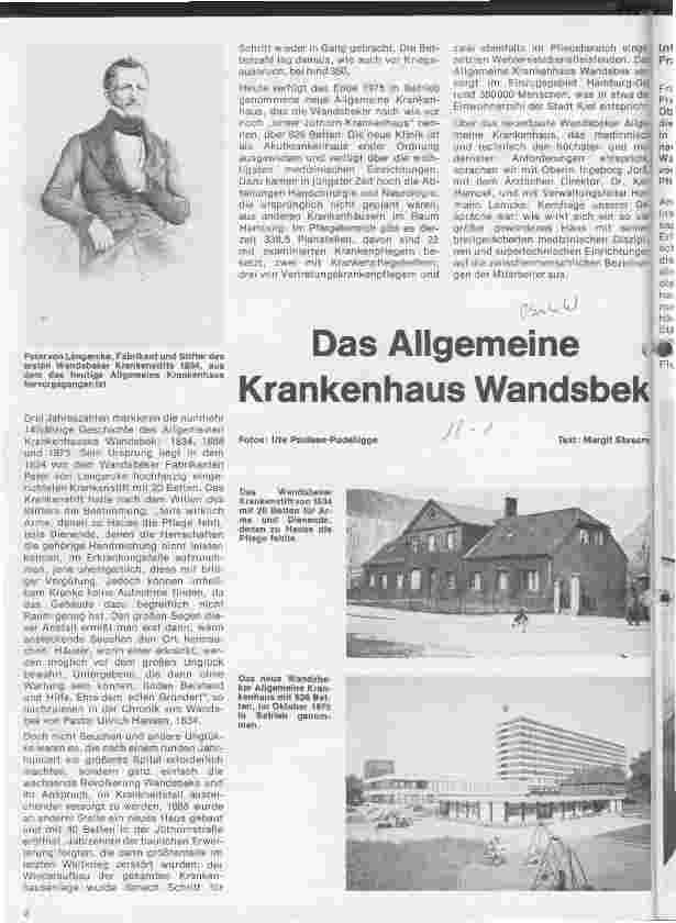 Vorschauseite 1: Das Allgemeine Krankenhaus Wansbek