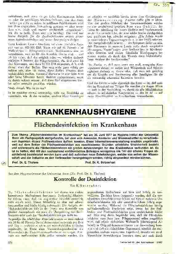 Vorschauseite 1: Kontrolle der Desinfektion