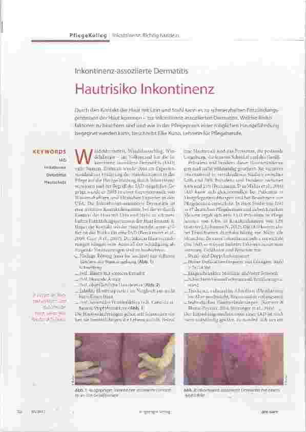 Vorschauseite 1: Hautrisiko Inkontinenz