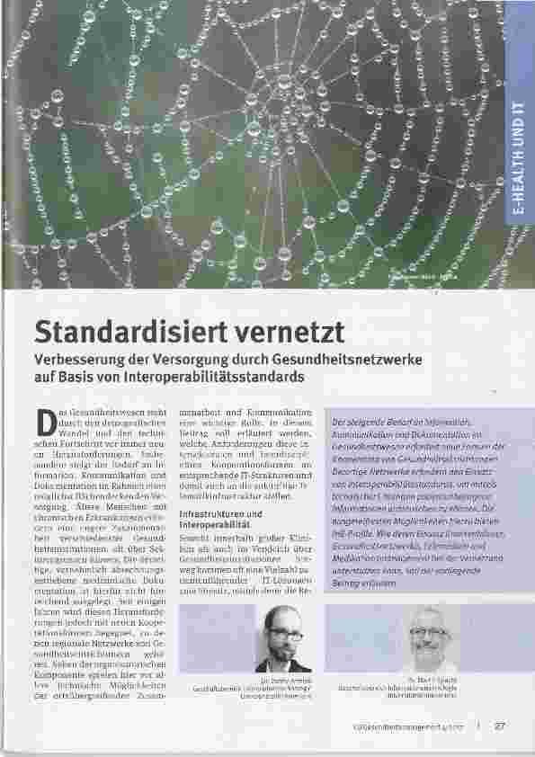 Vorschauseite 1: Standardisiert vernetzt
