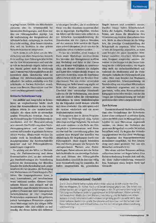Vorschauseite 2: Betriebliche Sicherheitskultur verändern