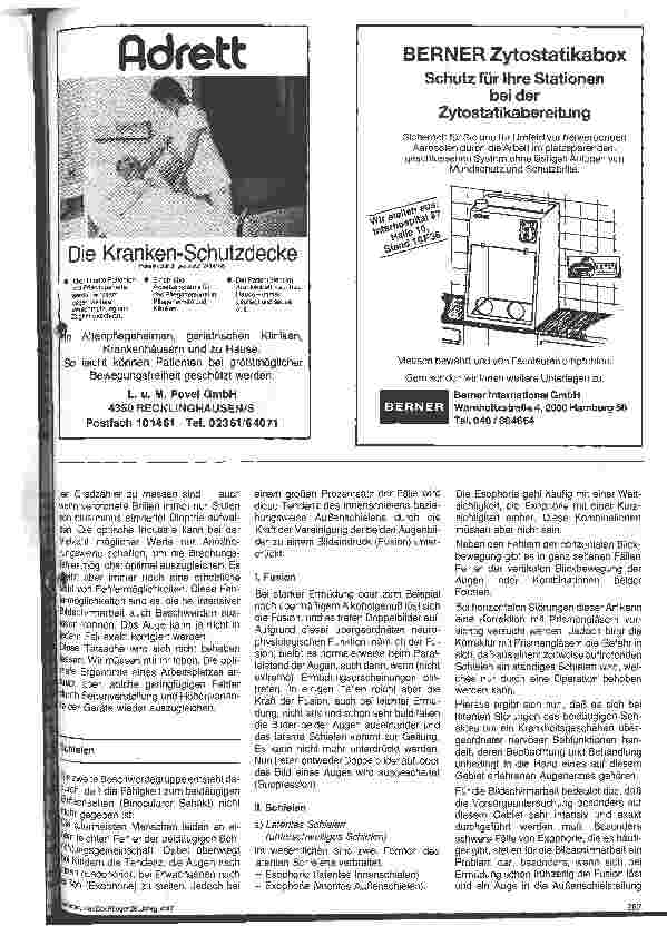 Vorschauseite 2: Elektronische Datenverarbeitung in der Krankenpflege 13. Folge: Auge und Bildschirmarbeit