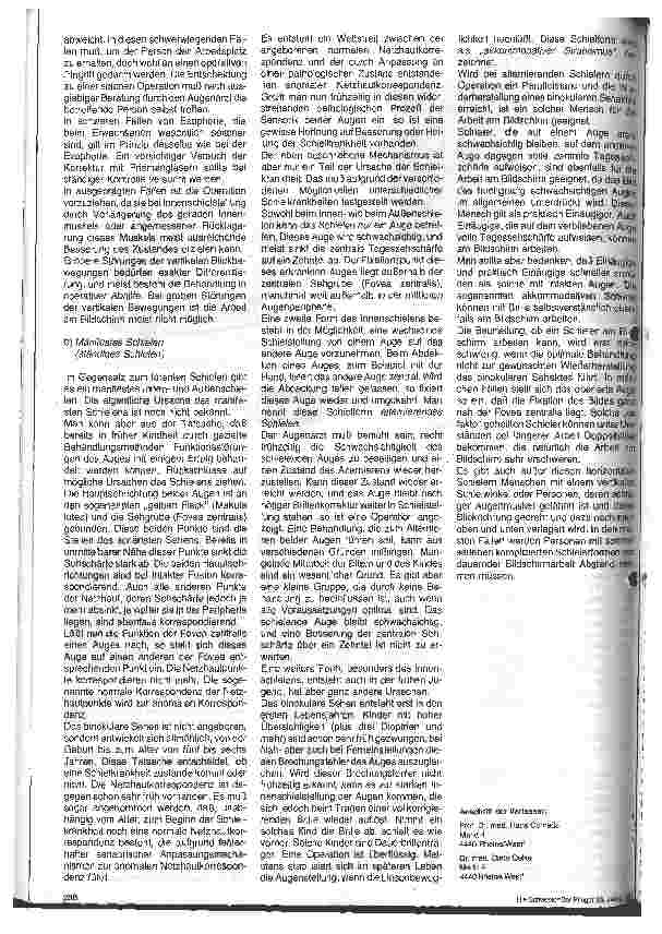 Vorschauseite 3: Elektronische Datenverarbeitung in der Krankenpflege 13. Folge: Auge und Bildschirmarbeit