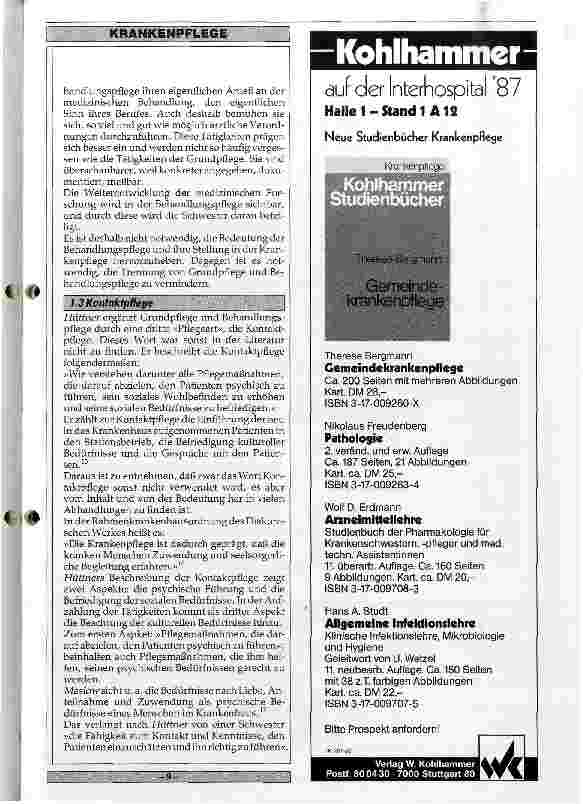 Vorschauseite 5: Das Zusammenspiel zwischen Grundpflege, Behandlungspflege und Kontaktplfege im Rahmen einer umfassenden Pflege und Betreuung von Patienten