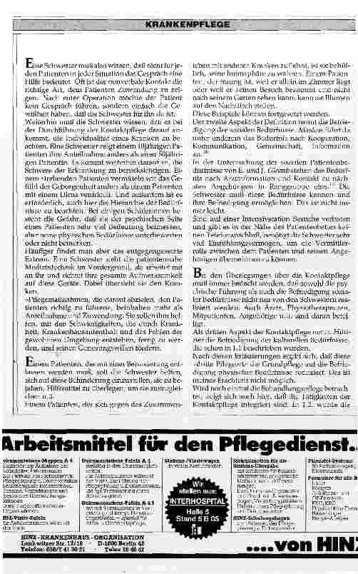Vorschauseite 6: Das Zusammenspiel zwischen Grundpflege, Behandlungspflege und Kontaktplfege im Rahmen einer umfassenden Pflege und Betreuung von Patienten
