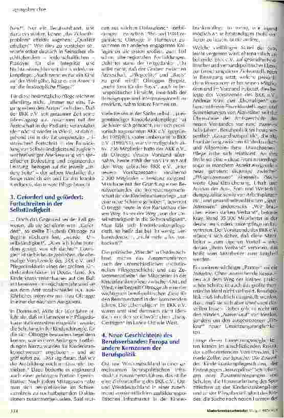 Vorschauseite 2: Die Grauen Panther der Kinderkrankenpflege Berufspolitischer Biß hat Tradition im BKK e. V.
