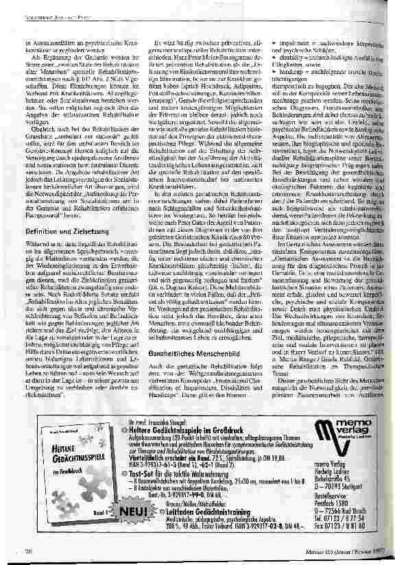 Vorschauseite 2: Zwischen therapeutischem Nihilismus und Machbarkeitswahn