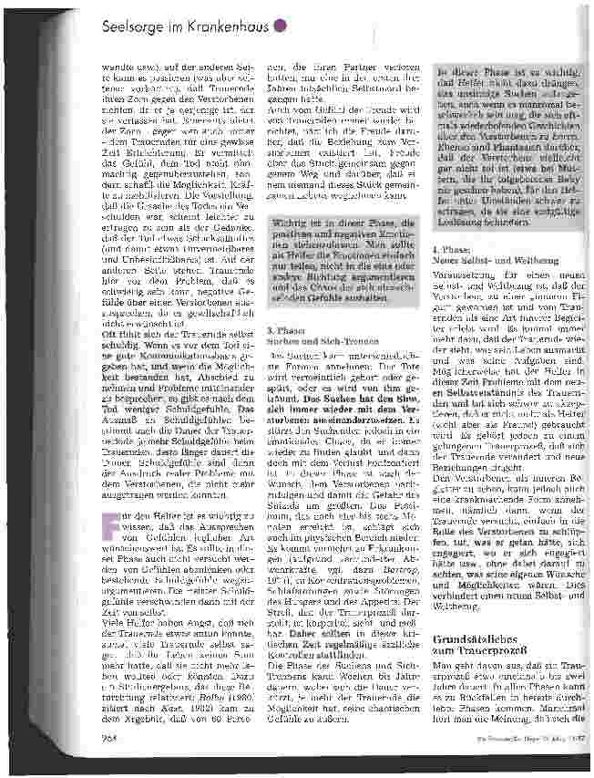 Vorschauseite 2: Trauer - Stiefkind der Pflege Über die Bedeutung eines psychischen Phänomens für die Pflege