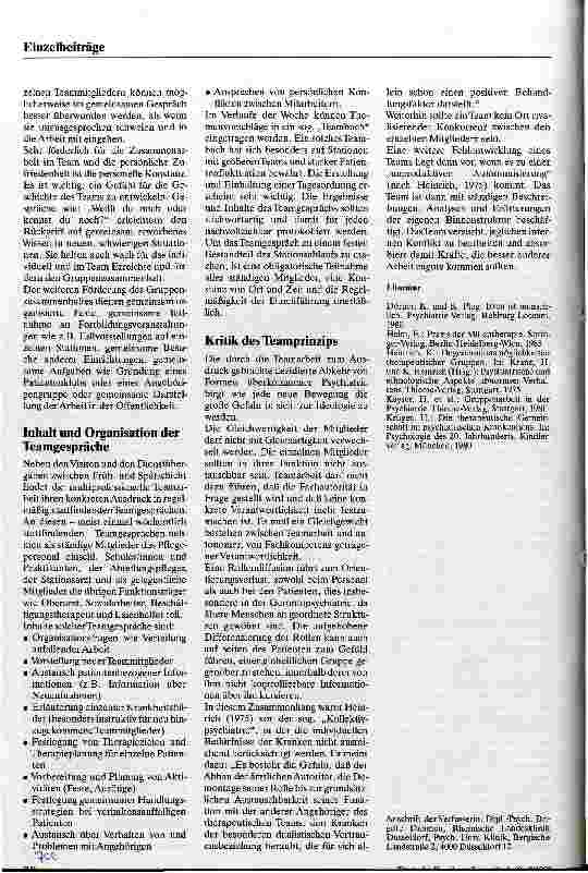 Vorschauseite 3: Teamarbeit in der Psychiatrie
