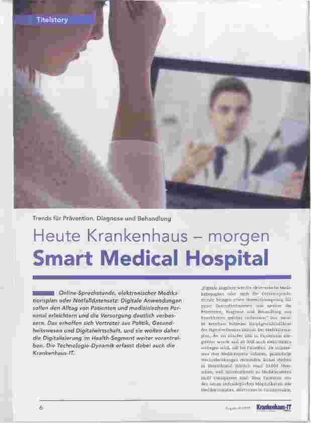 Vorschauseite 1: Heute Krankenhaus - morgen Smart Medical Hospital