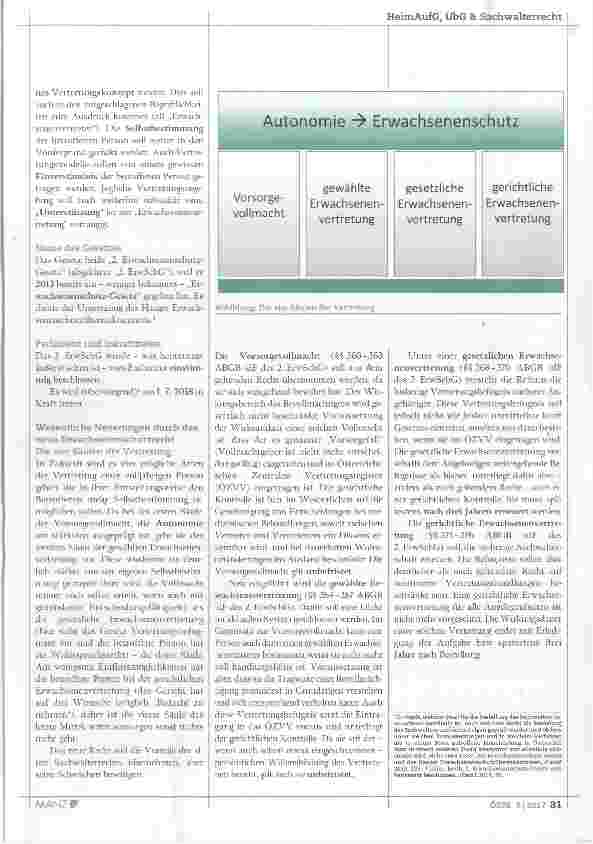 Vorschauseite 2: Bundesministerium für JustizDas 2. Erwachsenenschutz-Gesetz -die wichtigsten Änderungen aus der Sicht der Pflege (Teil 1)